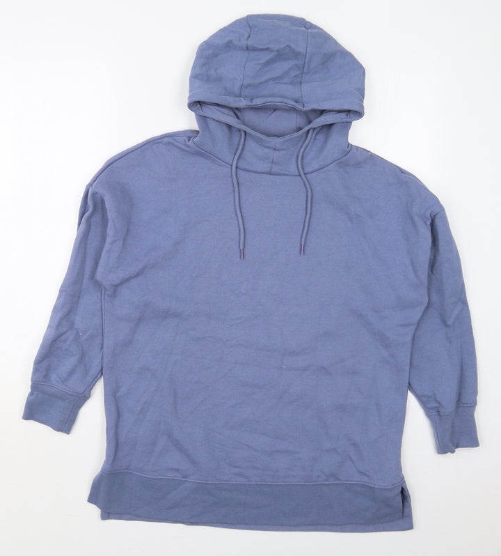Dunnes Womens Blue Cotton Pullover Hoodie Size S Pullover