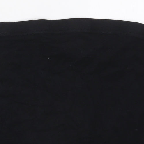 Papaya Womens Black  Cotton Mini Skirt Size 16