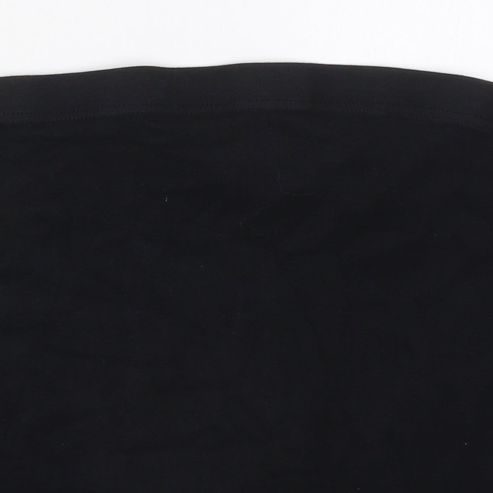 Papaya Womens Black  Cotton Mini Skirt Size 16