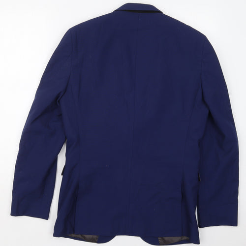 NEXT Mens Blue  Polyester Jacket Suit Jacket Size 38