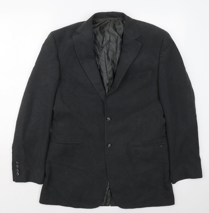 Marks and Spencer Mens Grey  Polyester Jacket Suit Jacket Size 38