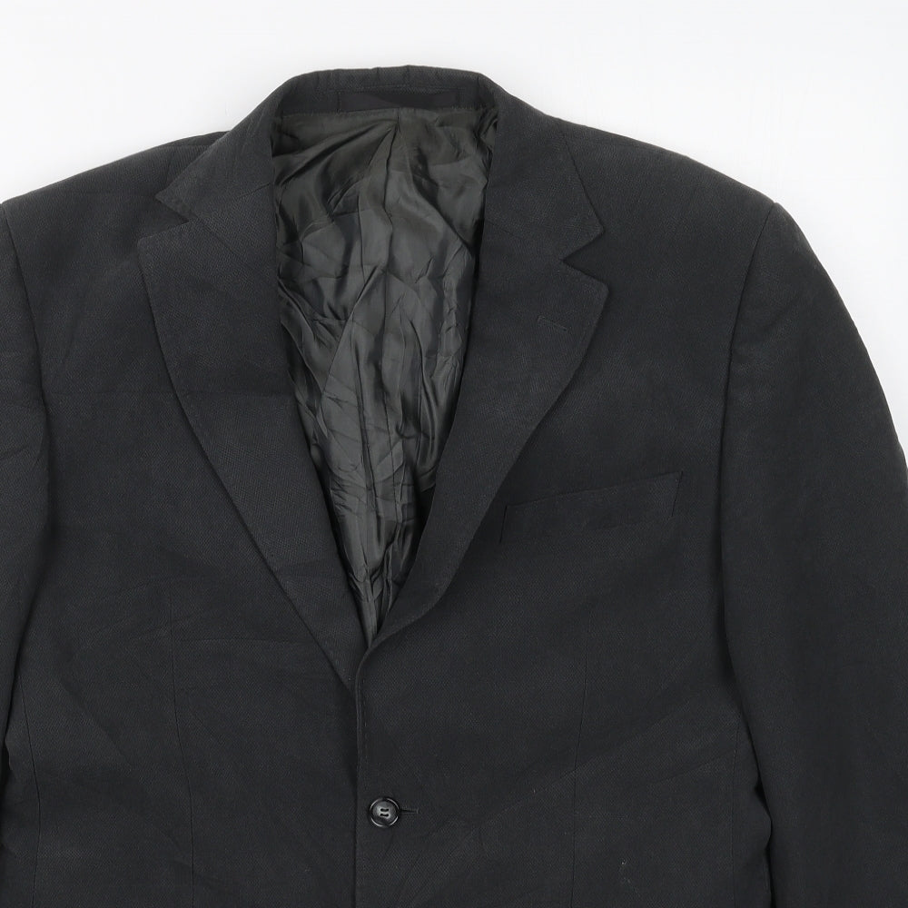 Marks and Spencer Mens Grey  Polyester Jacket Suit Jacket Size 38