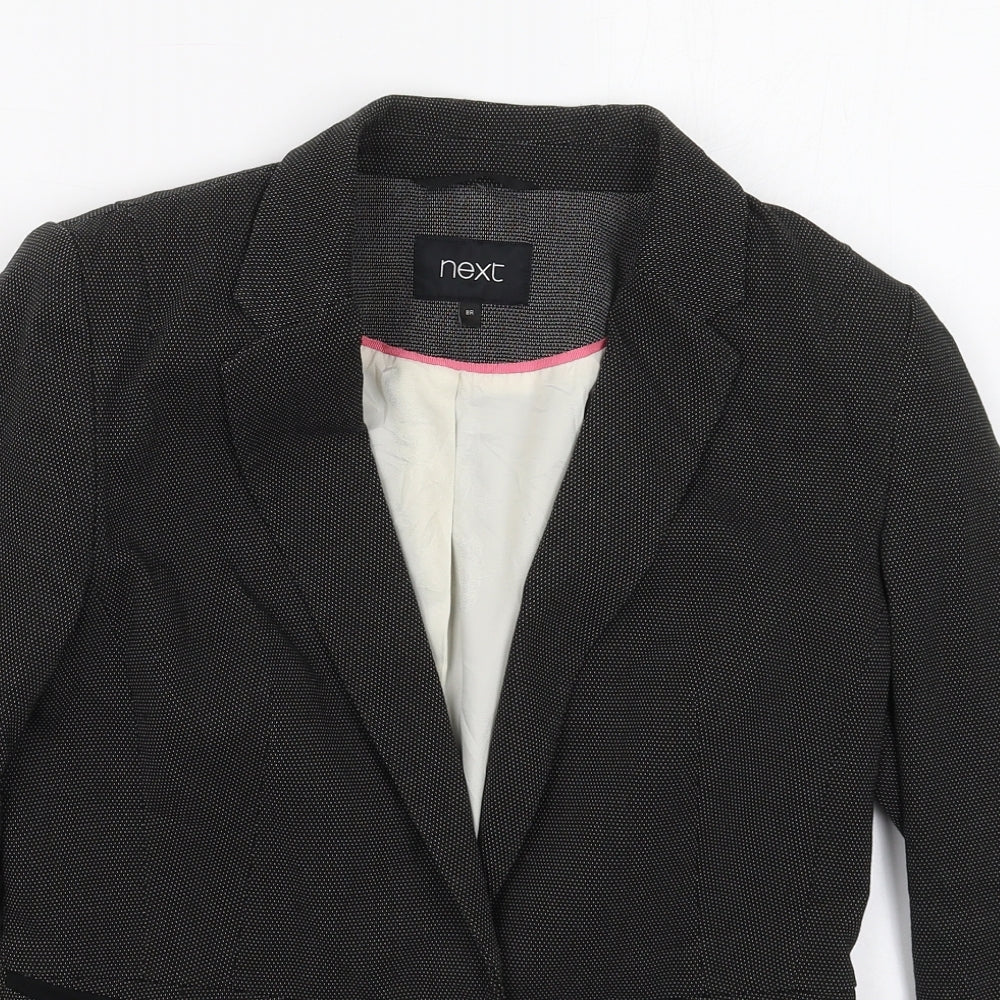 NEXT Womens Black  Polyester Jacket Suit Jacket Size 8