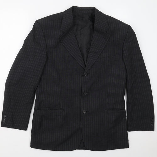 C&A Mens Grey Striped Wool Jacket Suit Jacket Size 42