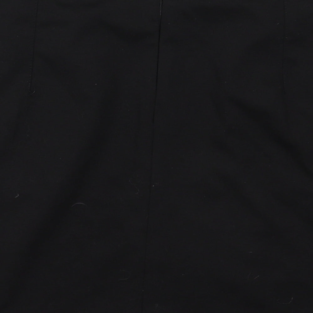 New Look Womens Black  Polyester Mini Skirt Size 12   Zip
