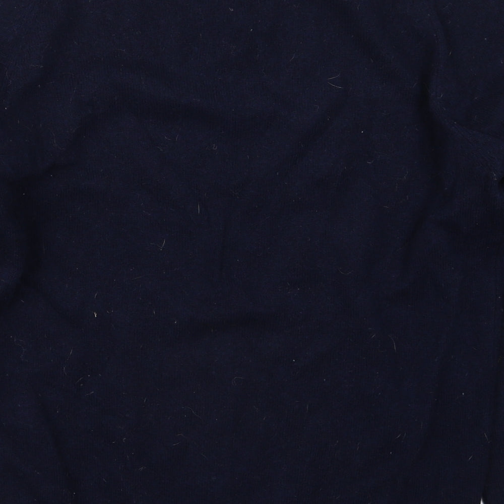 Marks and Spencer Mens Blue V-Neck  Wool Pullover Jumper Size S
