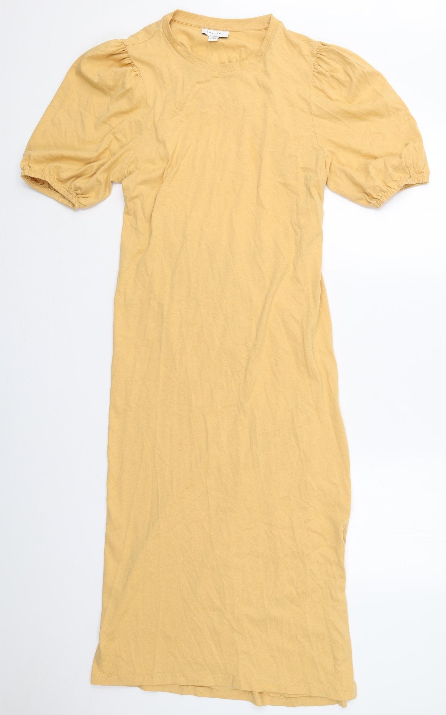 Topshop Womens Orange  Cotton Maxi  Size 12  Crew Neck Pullover