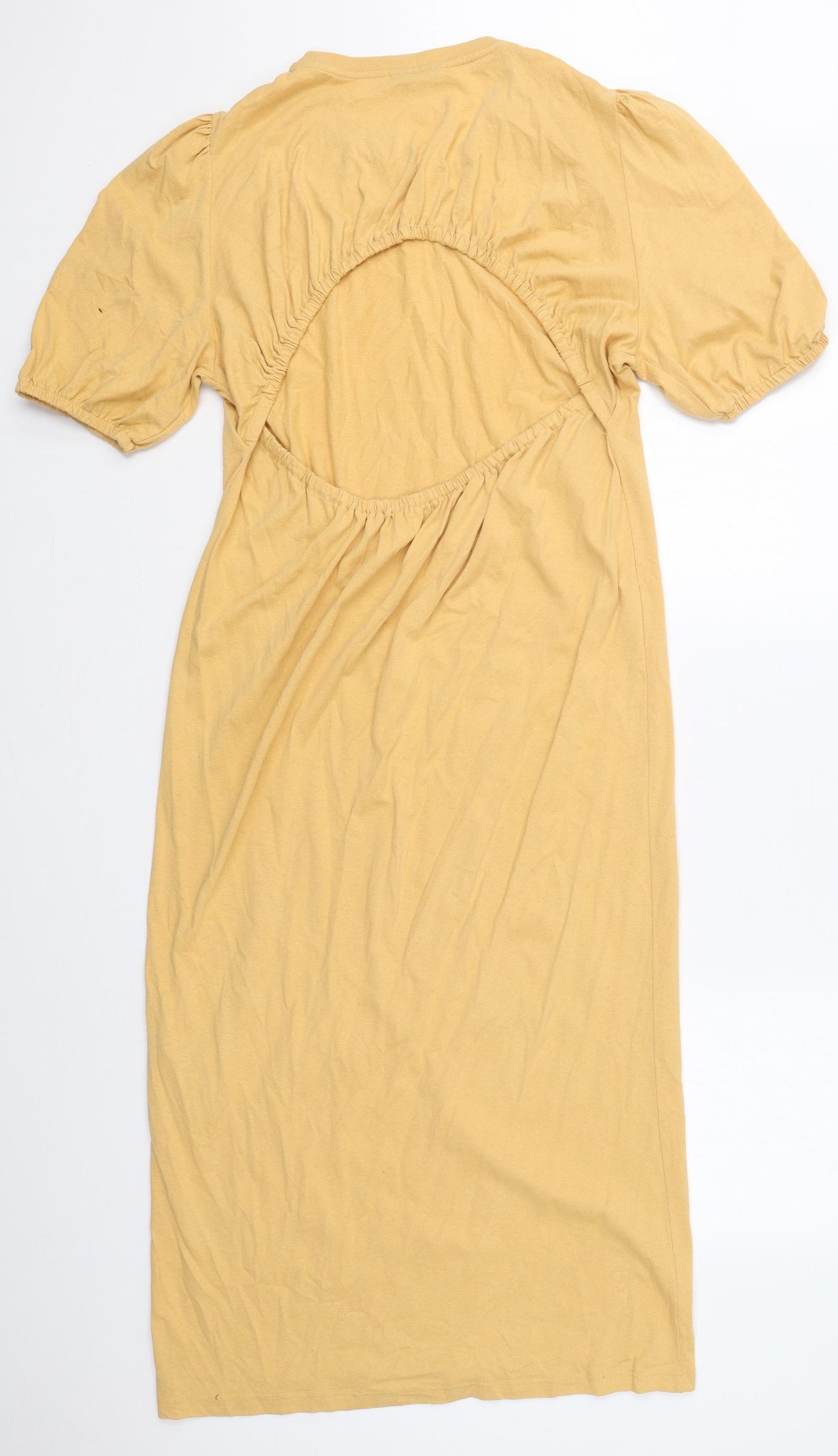 Topshop Womens Orange  Cotton Maxi  Size 12  Crew Neck Pullover