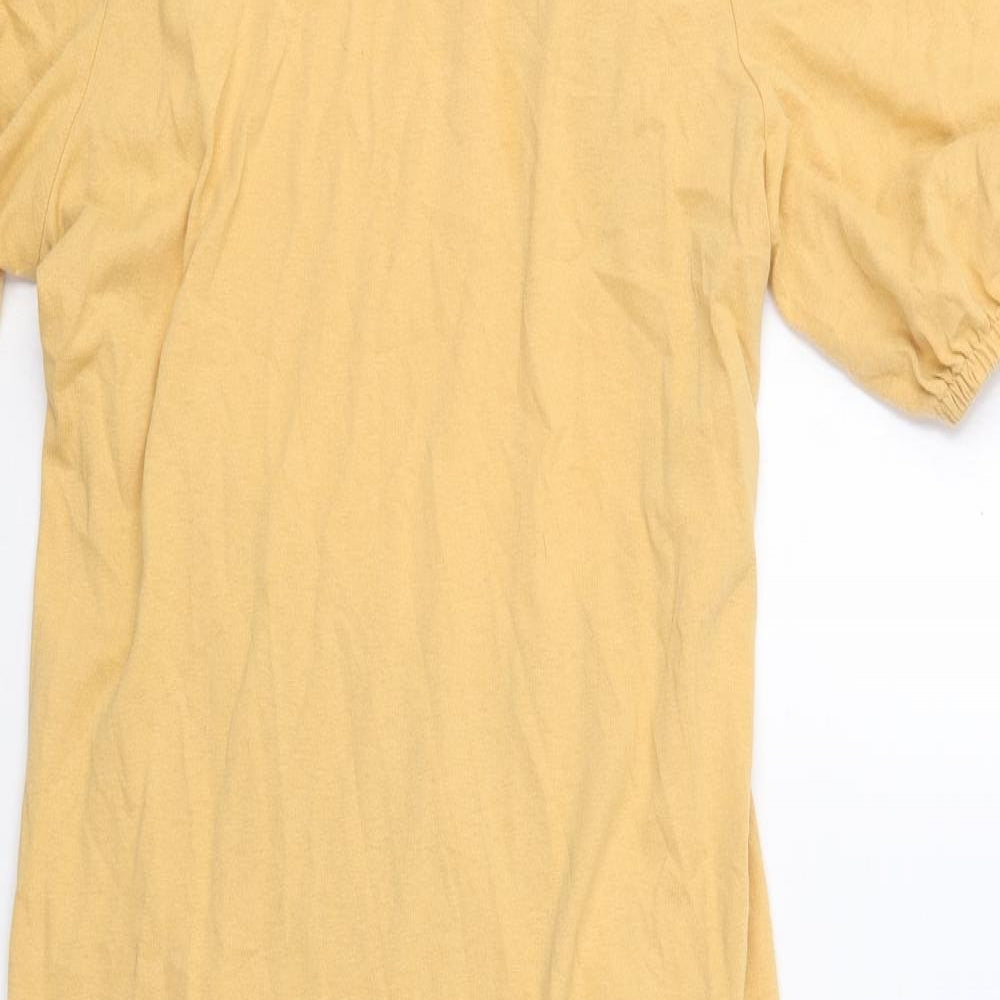 Topshop Womens Orange  Cotton Maxi  Size 12  Crew Neck Pullover