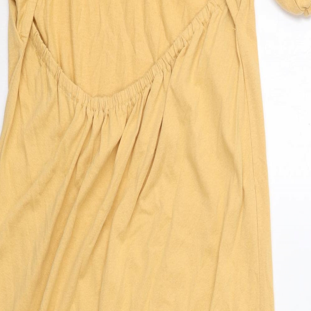 Topshop Womens Orange  Cotton Maxi  Size 12  Crew Neck Pullover