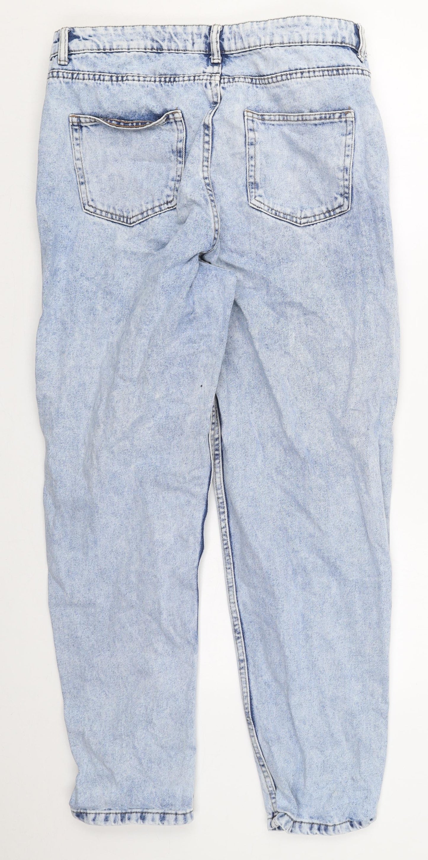 Denim Co Womens Blue  Cotton Mom Jeans Size 14 L28 in Regular Button