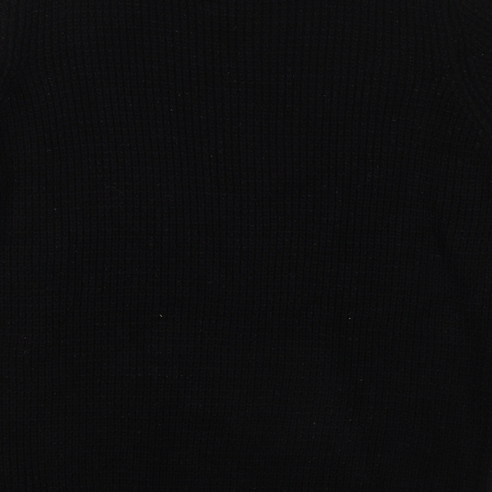 George Mens Black Crew Neck  Acrylic Pullover Jumper Size XL