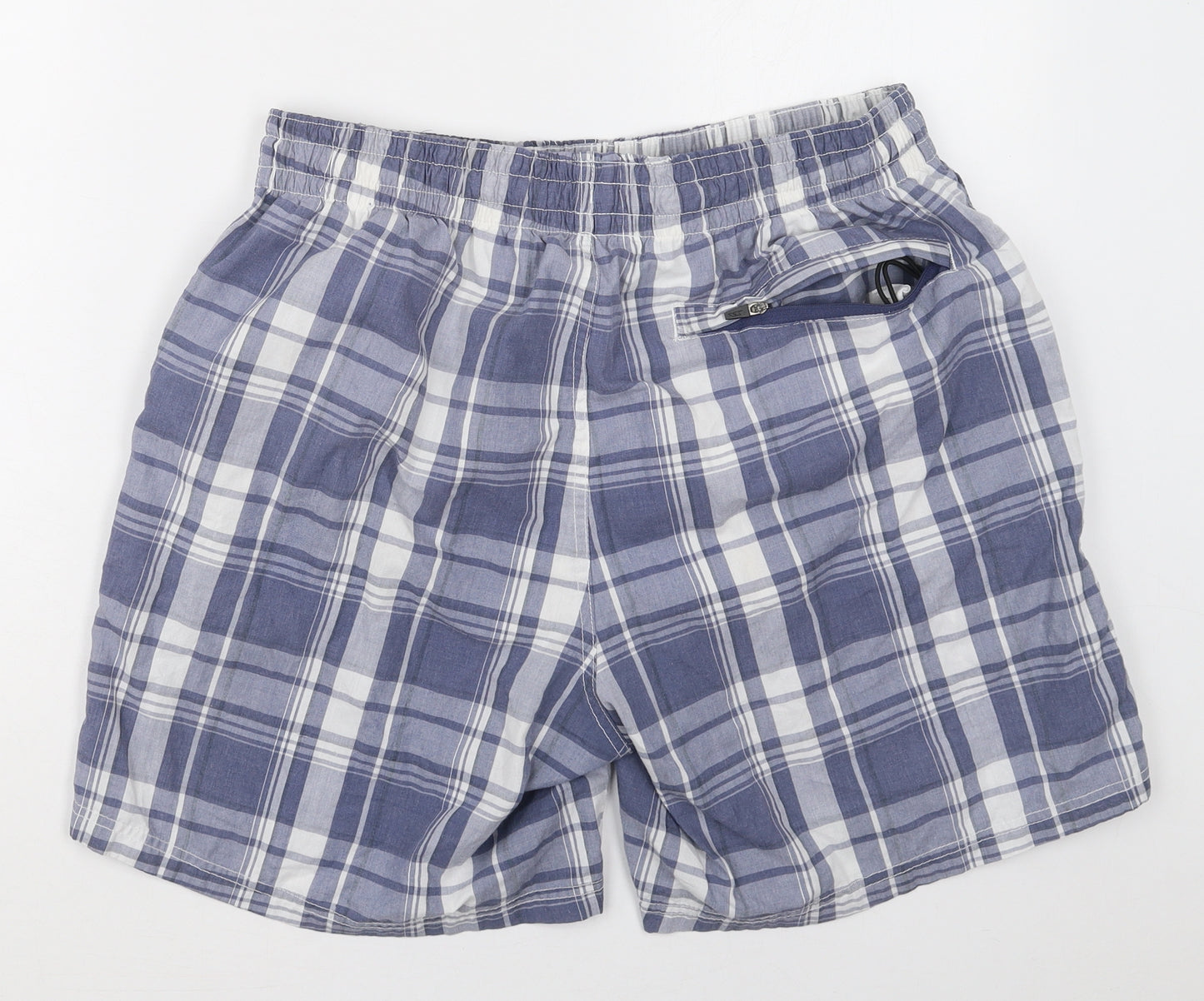 Trespass Mens Blue Check Polyester Bermuda Shorts Size XL L6 in Regular