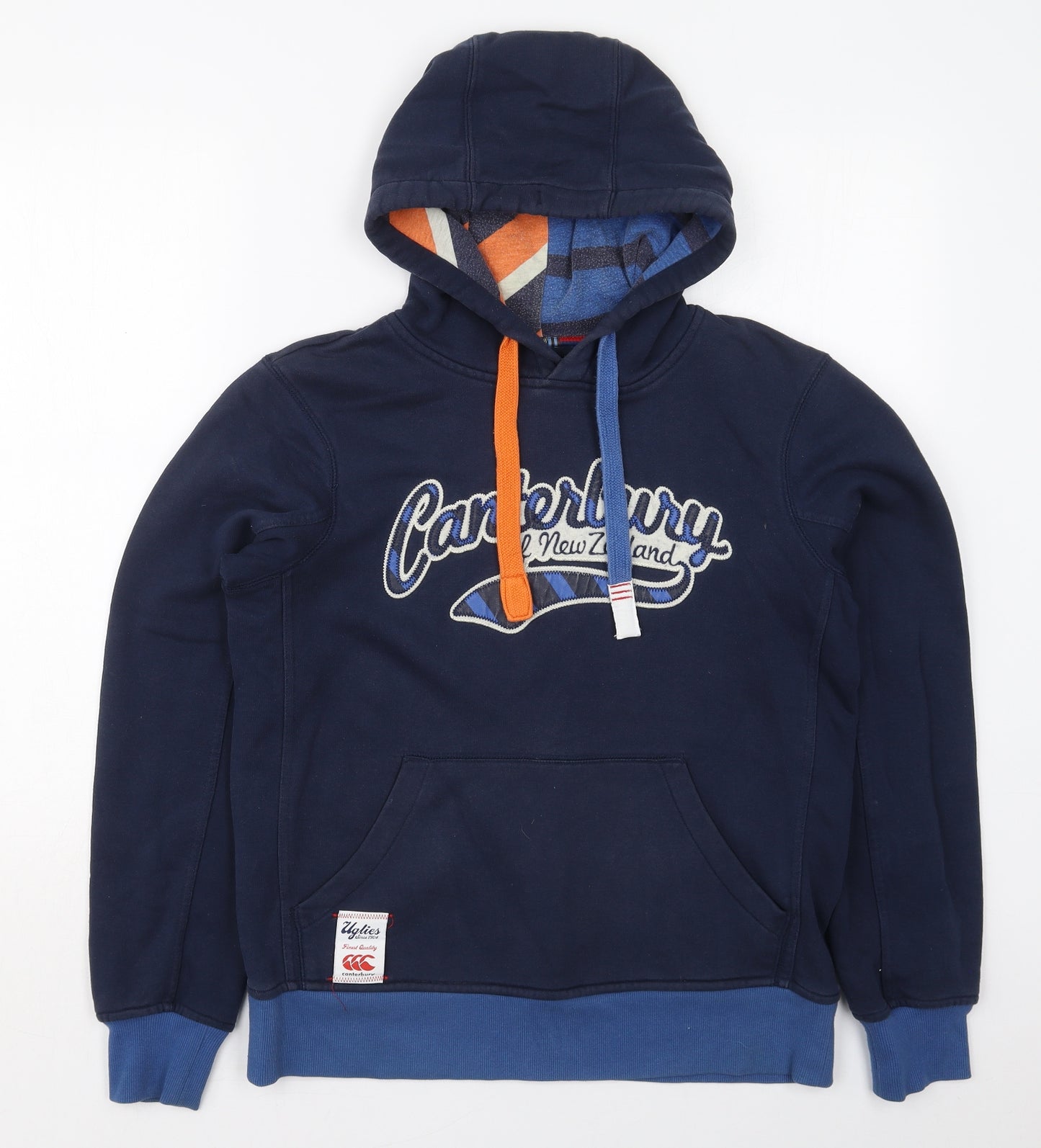 Canterbury Mens Blue  Cotton Pullover Hoodie Size S