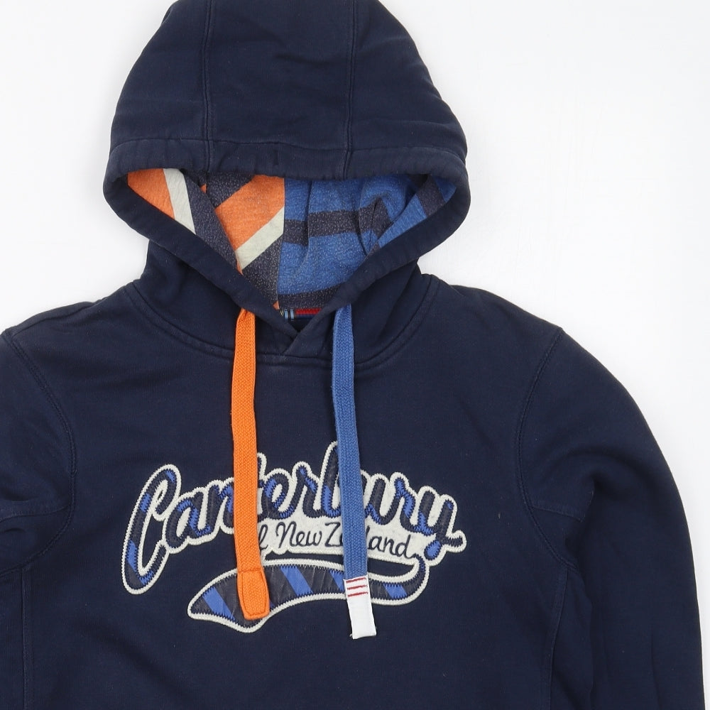 Canterbury Mens Blue  Cotton Pullover Hoodie Size S