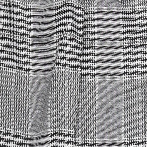 Parisian Womens Grey Herringbone Polyester Trousers  Size 12 L28 in Regular Zip