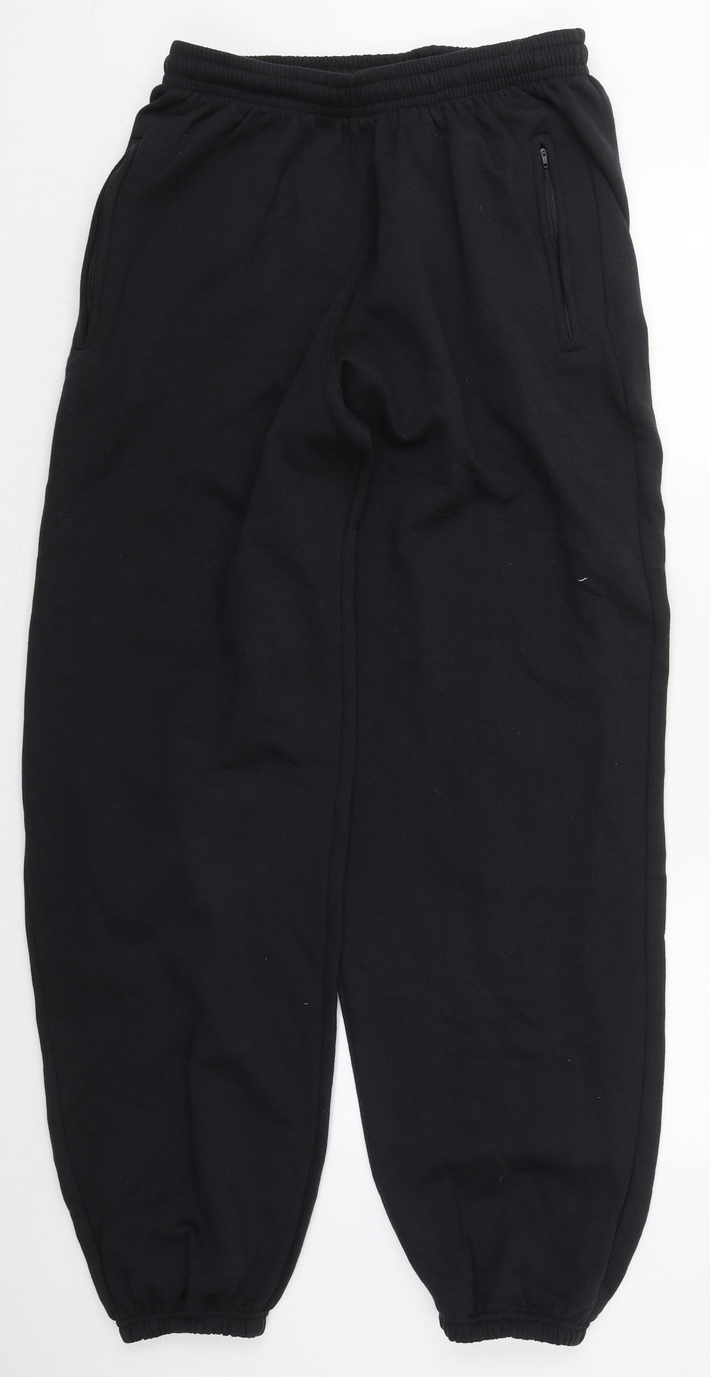 Tak Mens Black  Polyester Sweatpants Trousers Size XL L32 in Regular Drawstring