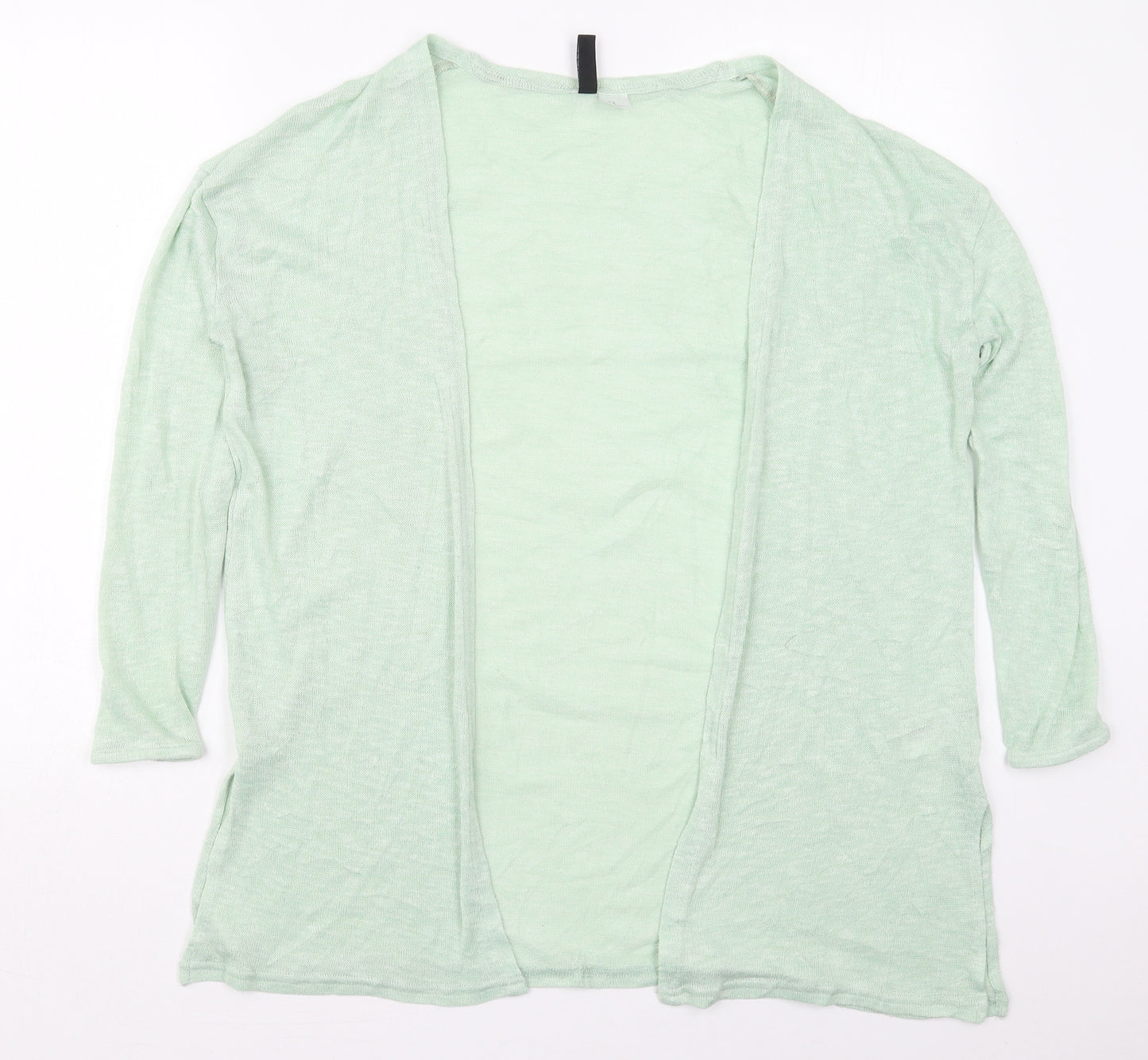 H&M Womens Green V-Neck  Polyester Cardigan Jumper Size S