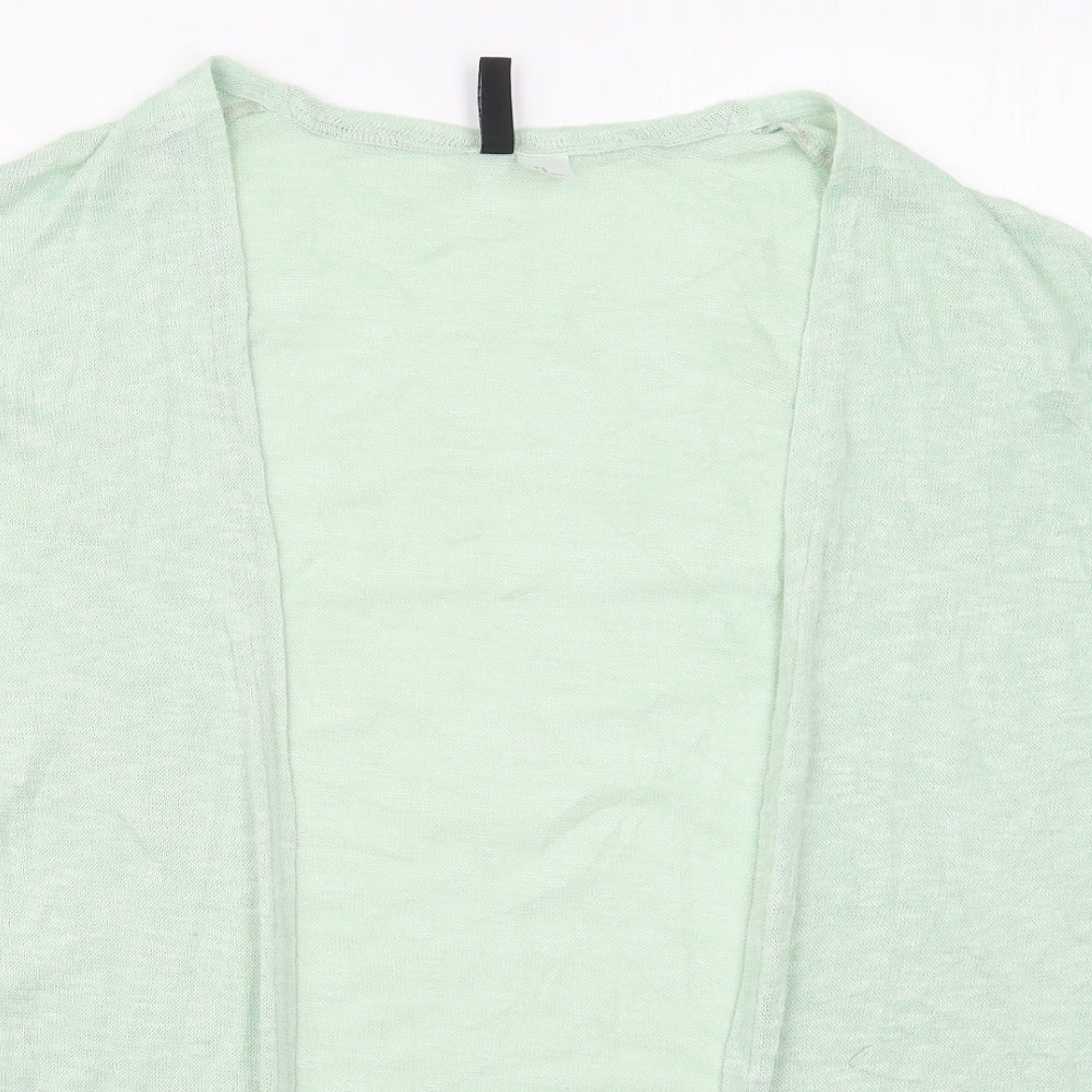 H&M Womens Green V-Neck  Polyester Cardigan Jumper Size S