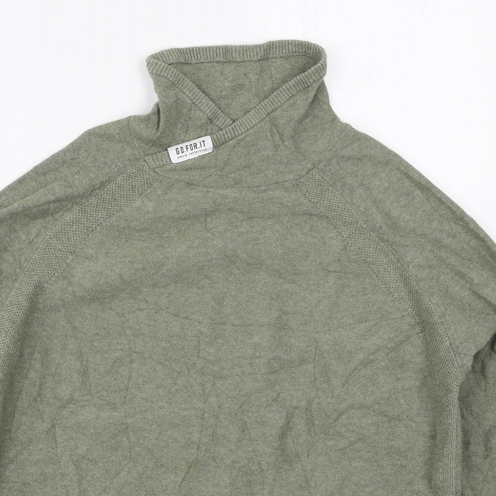 Zara Boys Grey High Neck  Cotton Pullover Jumper Size 11-12 Years  Pullover