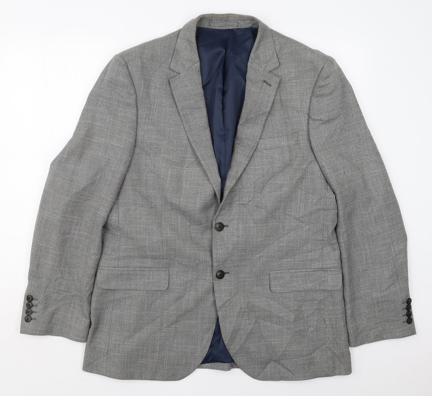 Marks and Spencer Mens Grey  Polyester Jacket Suit Jacket Size 42