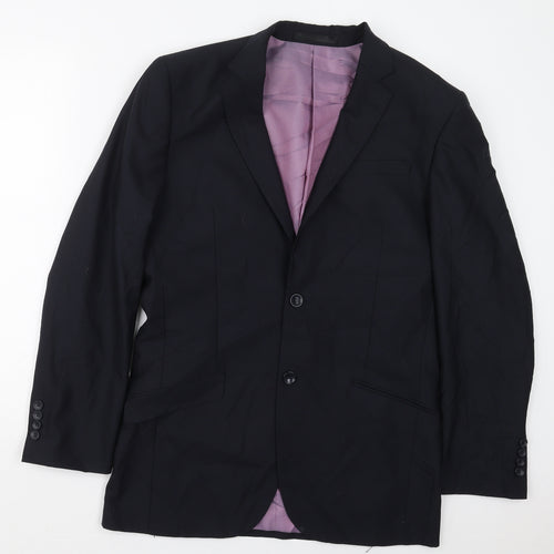 Butler & Webb Mens Blue  Wool Jacket Suit Jacket Size 38