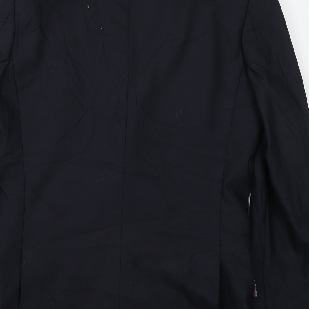 Butler & Webb Mens Blue  Wool Jacket Suit Jacket Size 38