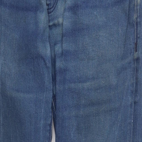 Jasper Conran Mens Blue  Cotton Skinny Jeans Size 32 L27 in Regular Button