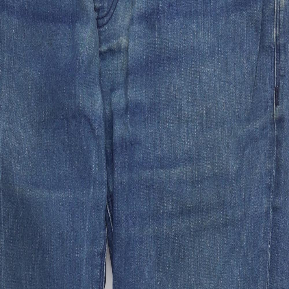 Jasper Conran Mens Blue  Cotton Skinny Jeans Size 32 L27 in Regular Button