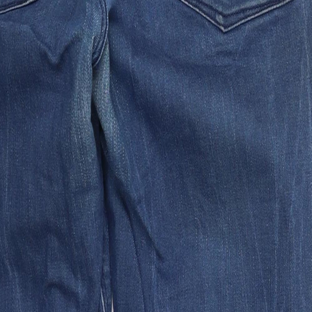 Jasper Conran Mens Blue  Cotton Skinny Jeans Size 32 L27 in Regular Button
