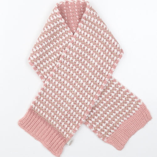 Matalan Girls Pink Geometric Acrylic Rectangle Scarf Scarves & Wraps One Size