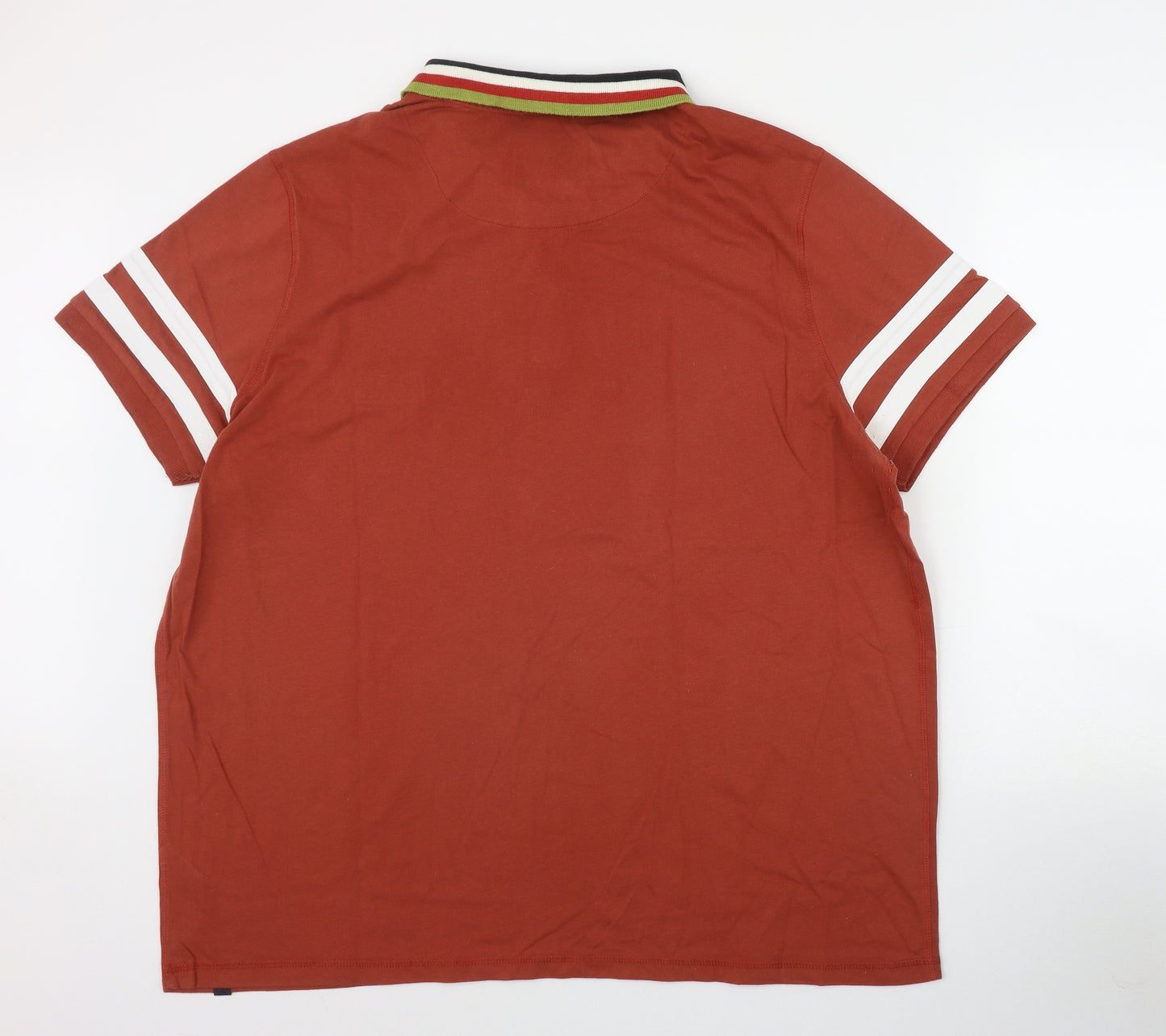 Joe Browns Mens Brown  Cotton  Polo Size 2XL Collared Button