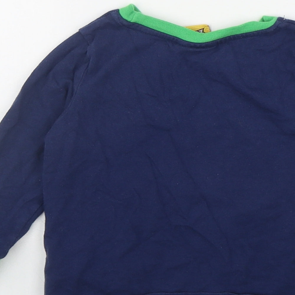TU Boys Blue  Cotton Basic T-Shirt Size 2-3 Years Round Neck Pullover - 'Zoomtastic'