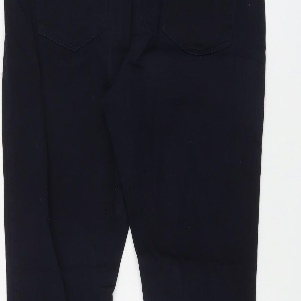 M&Co Womens Blue  Cotton Skinny Jeans Size 14 L30 in Regular Zip