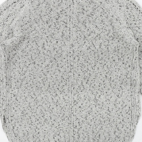 Betty Jackson. Black Womens Grey Round Neck  Acrylic Pullover Jumper Size 10