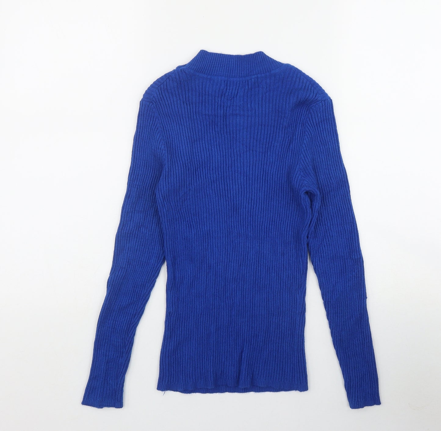 Primark Womens Blue Round Neck  Viscose Pullover Jumper Size 12