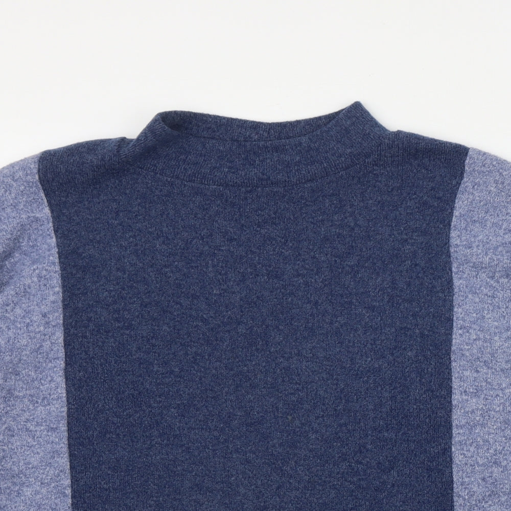 TU Womens Black Mock Neck  Viscose Pullover Jumper Size 18