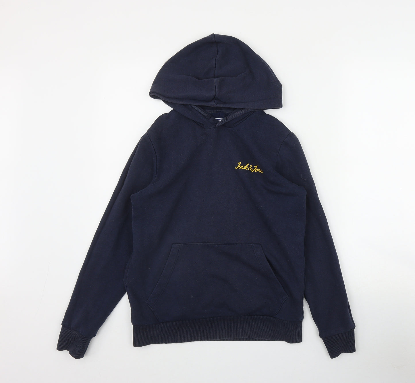 JACK & JONES Boys Blue  Cotton Pullover Hoodie Size 14 Years  Pullover