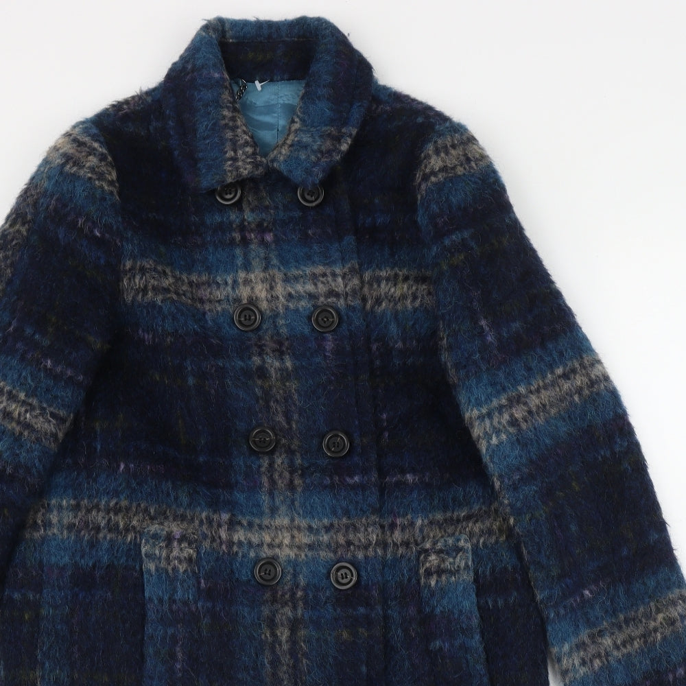 Jigsaw Womens Black Plaid  Jacket  Size 10  Button