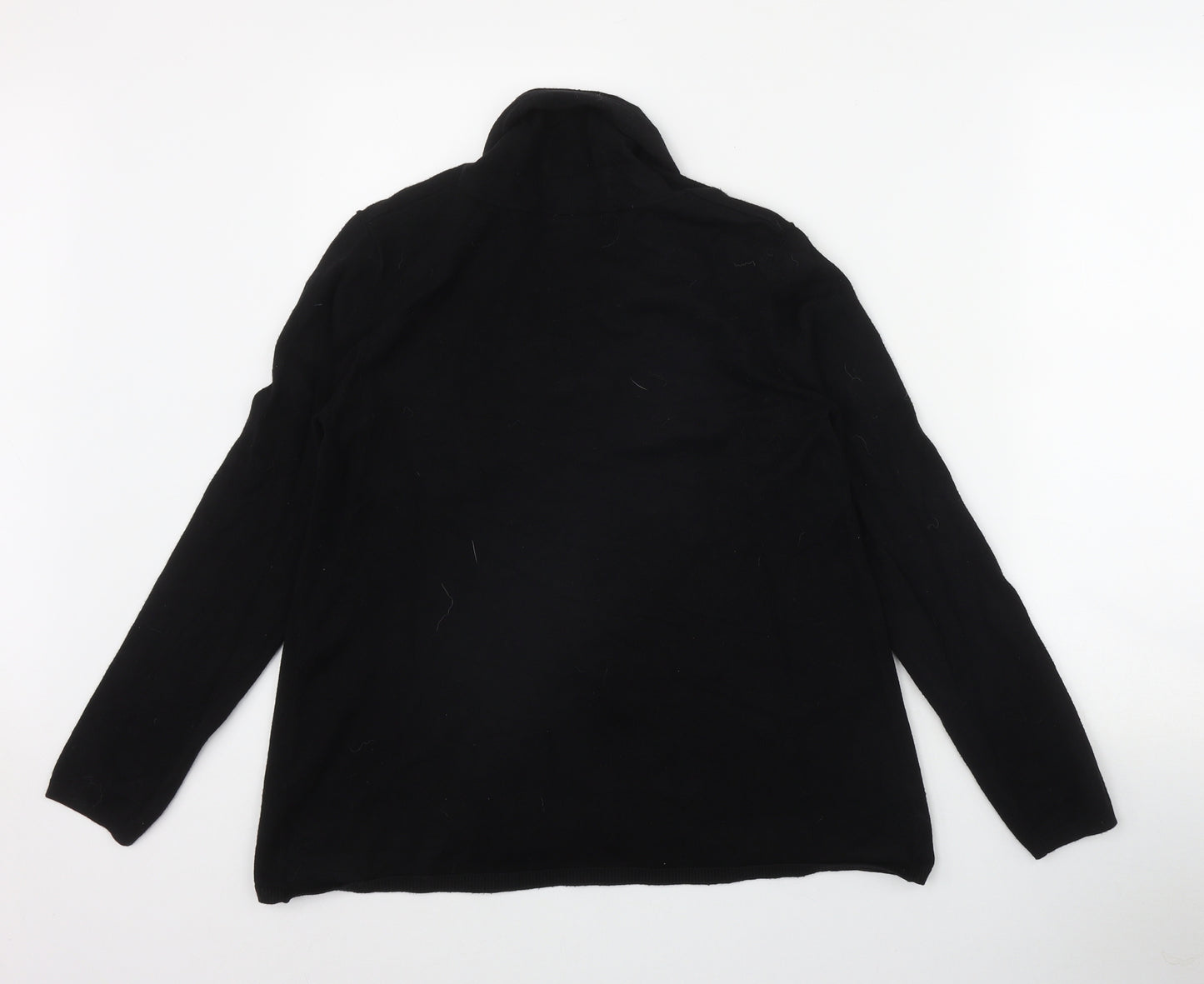 Dunnes Stores Womens Black V-Neck  Viscose Cardigan Jumper Size M