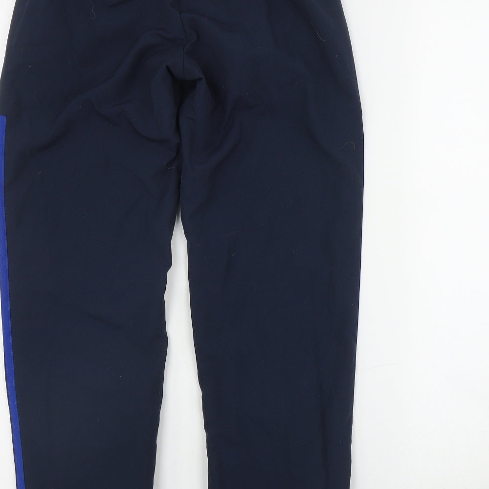 adidas Boys Blue  Polyester Jogger Trousers Size 11-12 Years  Regular Drawstring