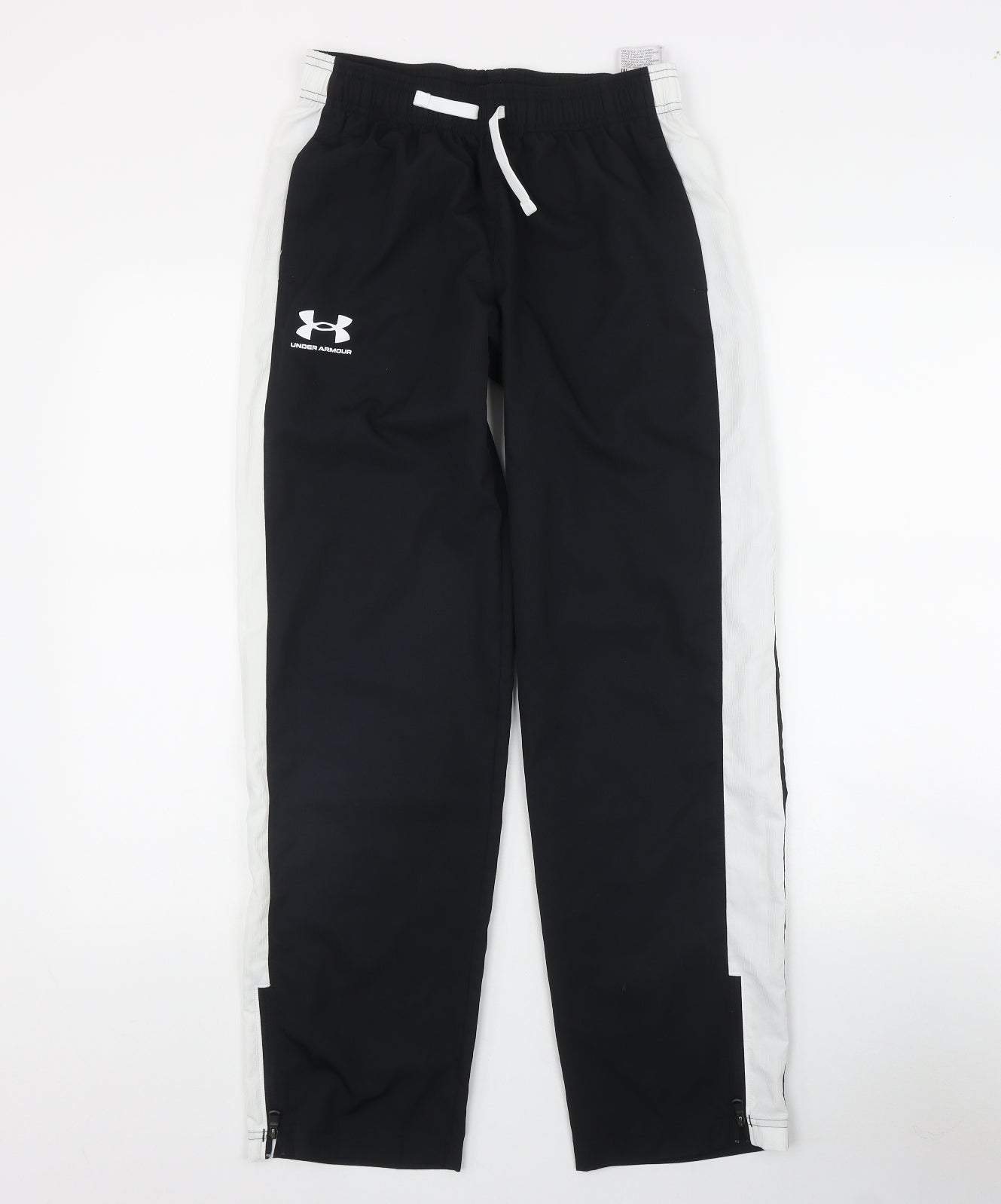 Under armour Boys Black  Polyester Jogger Trousers Size L L28 in Regular Drawstring