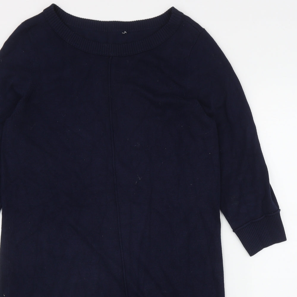 Phase Eight Womens Blue  Viscose Jumper Dress  Size 10  Round Neck Pullover
