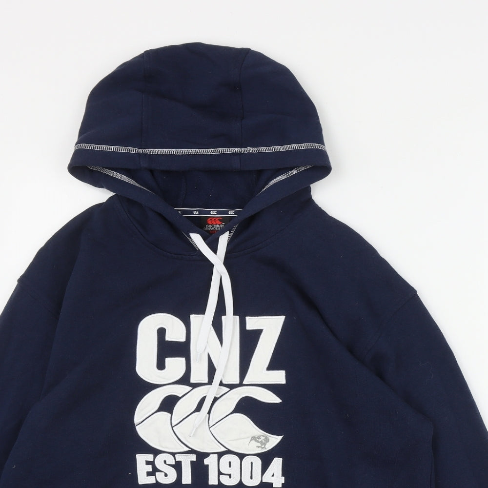 Canterbury Mens Blue  Cotton Pullover Hoodie Size M