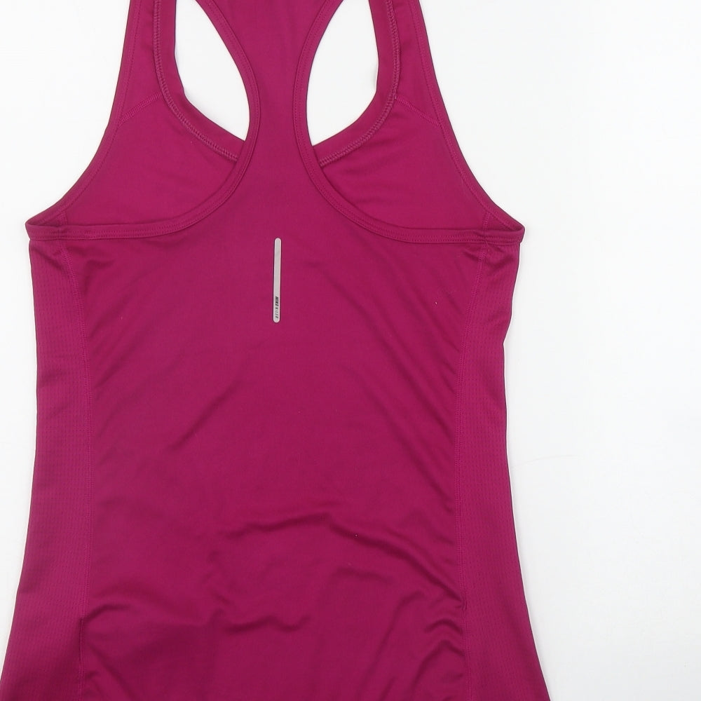 Nike Womens Pink  Polyester Basic Tank Size S Scoop Neck Pullover