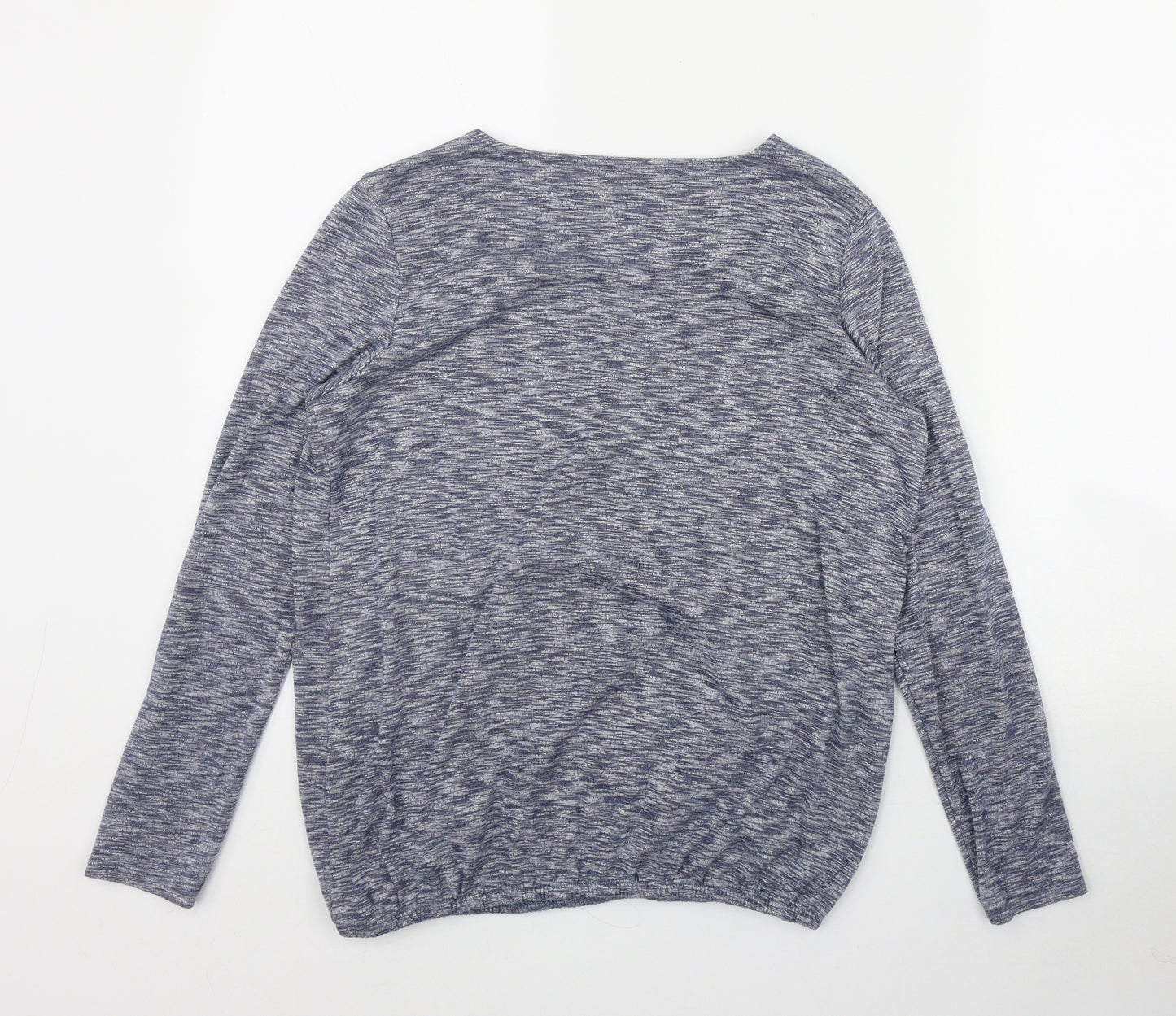 George Womens Blue  Polyester Basic T-Shirt Size 10 V-Neck