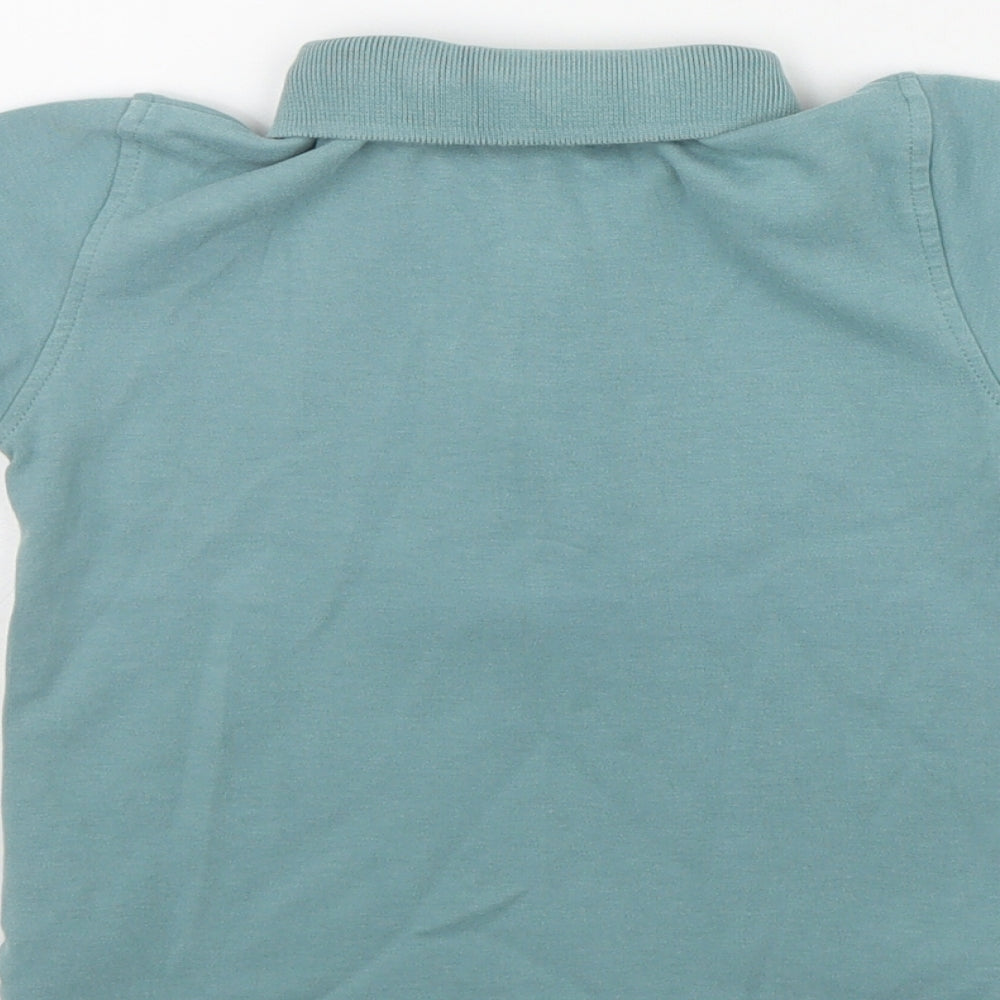 NEXT Boys Blue  Cotton Basic Polo Size 3-6 Months Collared Zip