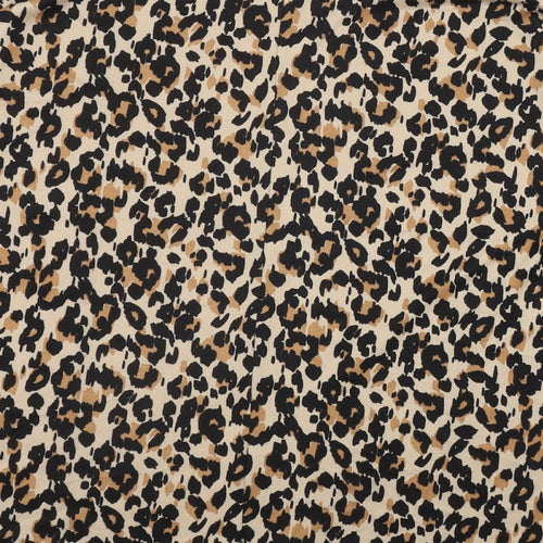 New Look Womens Brown Round Neck Animal Print Polyester Pullover Jumper Size S