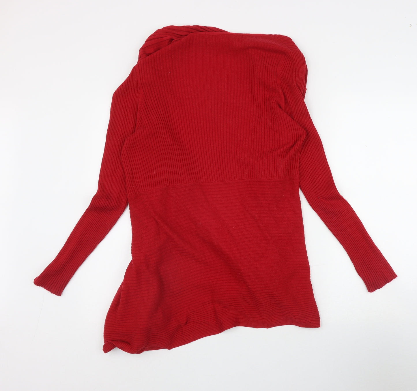 Marks and Spencer Womens Red V-Neck  Polyamide Cardigan Jumper Size 18