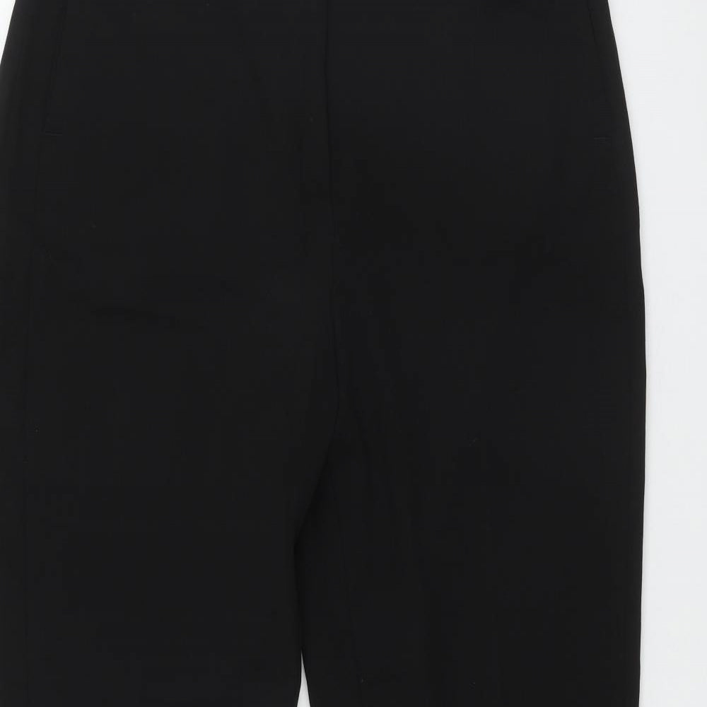 TU Womens Black  Polyester Trousers  Size 16 L30 in Regular Zip